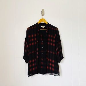 Burberry burgundy blouse size Small